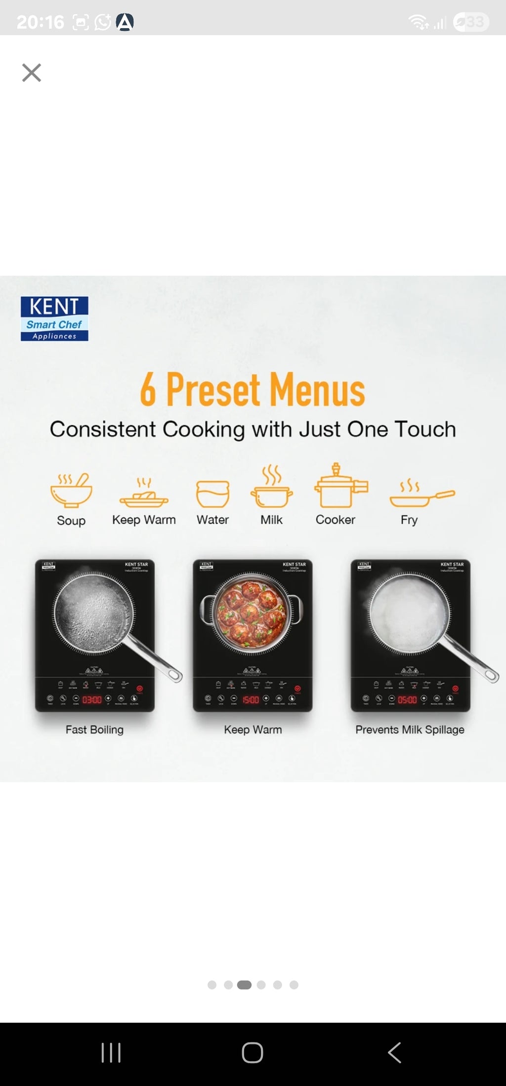 KENT
Star ICT 3000W Full Microcrystalline Glass Milk Boiling Overheat Protection Induction Cooktop
